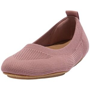 fitflop™ (Women's 7.5) Allegro™ Multi-Knit Ballet Pumps Slip-On Shoes, Warm Rose
